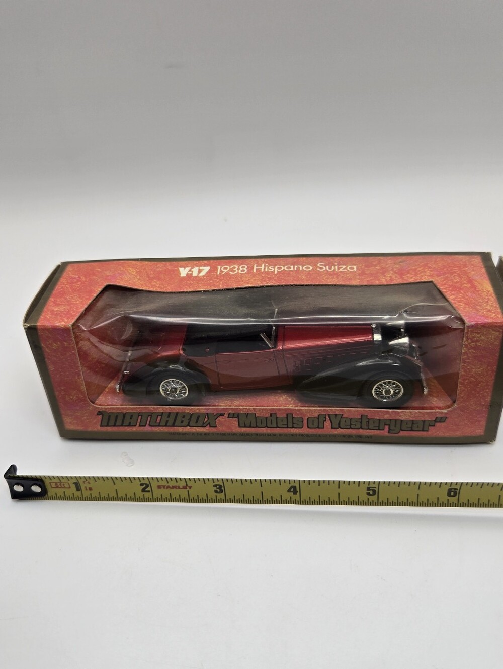 Matchbox Models of Yesteryear Y-17 1938 Hispano Suiza (Metallic Red/Black editio